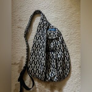 Kavu Geometric Black & White Sling Backpack